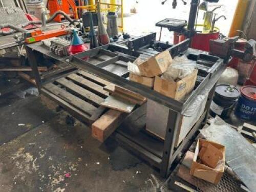 72" X 30" METAL FABRICATION TABLE W/ MOUNTED VICE.