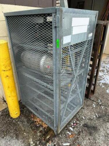 EIGHT GROUP METAL PROPANE TANK CAGE.