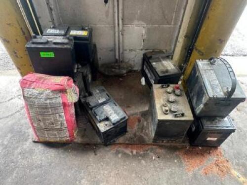 (8) ASSORTED USED BATTERY CORES.
