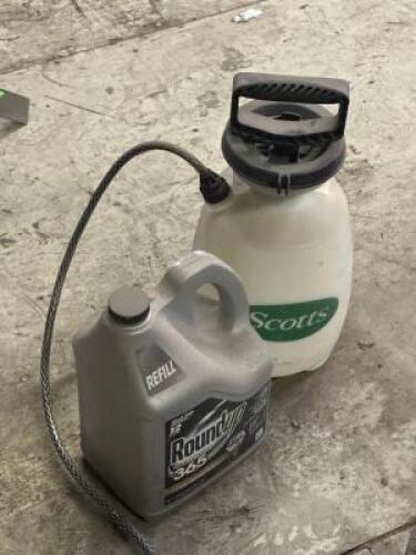 LAWN SPRAYER AND ROUND UP
