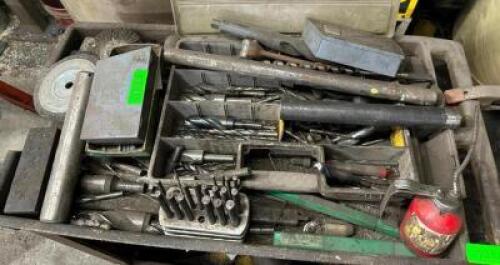 ASSORTED DRILL BITS AND TOOLS AS SHOWN