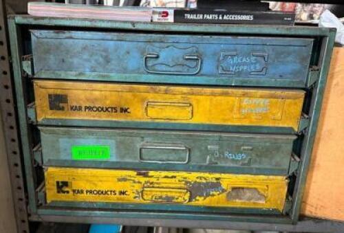 HARDWARE BIN WITH CONTENTS