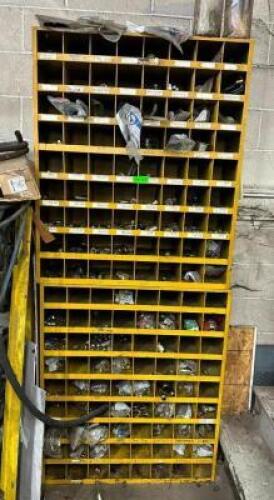 HARDWARE BIN WITH CONTENTS