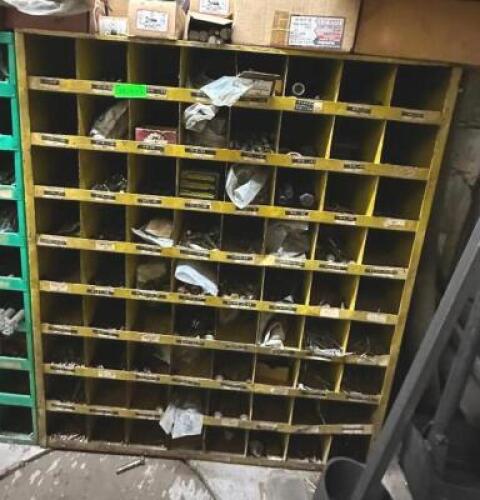 HARDWARE BIN WITH CONTENTS