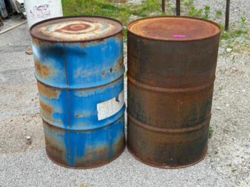 DESCRIPTION: (2) METAL BARRELS LOCATION: LOT QTY: 2