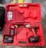 DESCRIPTION: 14V CORDLESS DRIVER BRAND/MODEL: MILWAUKEE INFORMATION: COMES WITH CASE EXTRA BATTERY AND CHARGER LOCATION: WAREHOUSE QTY: 1