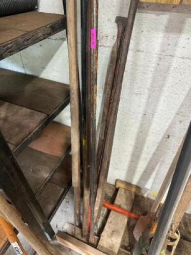 DESCRIPTION: (10) ASSORTED PRY BARS LOCATION: BACK WAREHOUSE QTY: 10