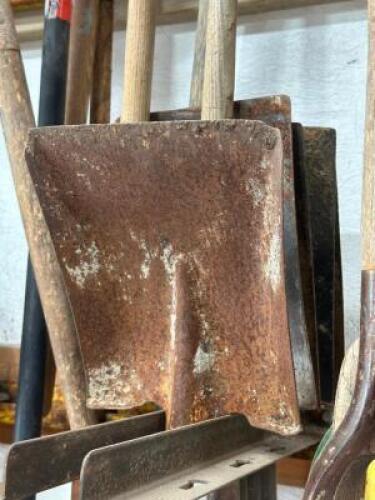 DESCRIPTION: (5) ASSORTED SHOVELS LOCATION: BACK WAREHOUSE QTY: 5