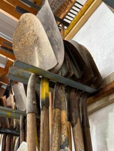 DESCRIPTION: (7) ASSORTED SHOVELS LOCATION: BACK WAREHOUSE QTY: 7