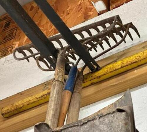 DESCRIPTION: (3) METAL RAKES LOCATION: BACK WAREHOUSE QTY: 3
