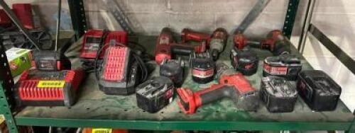 DESCRIPTION: ASSORTED POWER TOOLS BATTERIES AND ACCESSORIES LOCATION: WAREHOUSE QTY: 1
