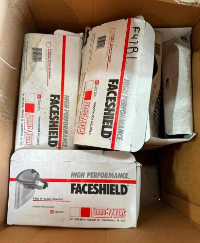 DESCRIPTION: (4) NEW FACE SHIELDS LOCATION: BACK WAREHOUSE QTY: 4