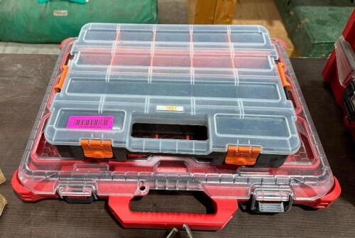 DESCRIPTION: (2) HARDWARE BINS WITH CONTENTS LOCATION: BACK WAREHOUSE QTY: 2