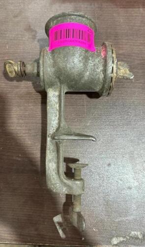 DESCRIPTION: VINTAGE MEAT GRINDER LOCATION: BACK WAREHOUSE QTY: 1
