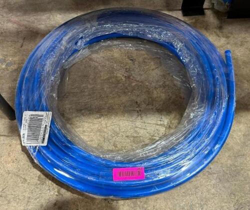 DESCRIPTION: 100' ROLL OF BLUE PX PIP TUBING SIZE: 1/2" LOCATION: BACK WAREHOUSE QTY: 1