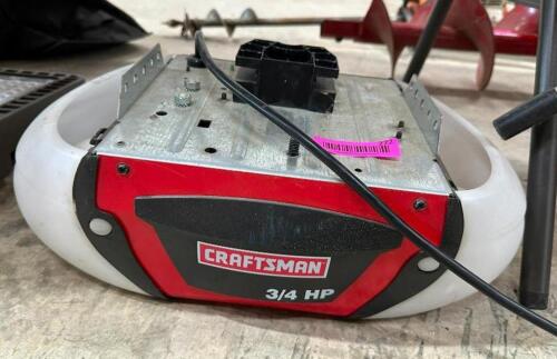 DESCRIPTION: 3/4 HP GARAGE DOOR OPENER LOCATION: BACK WAREHOUSE QTY: 1