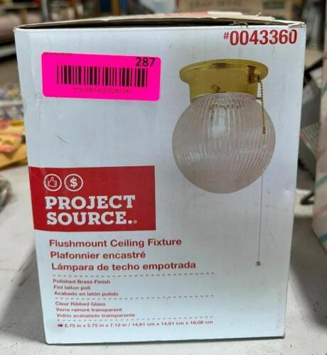 DESCRIPTION: FLUSHMOUNT CEILING LIGHT FIXTURE BRAND/MODEL: PROJECT SOURCE LOCATION: BACK WAREHOUSE QTY: 1