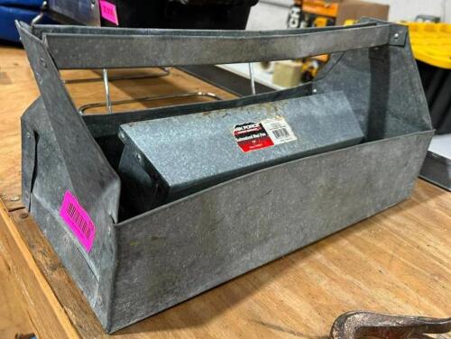 DESCRIPTION: METAL TOOL TRAY AND MUD PAN LOCATION: BACK WAREHOUSE QTY: 2