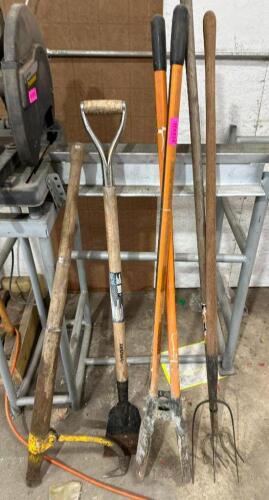 DESCRIPTION: (5) ASSORTED YARD TOOLS LOCATION: BACK WAREHOUSE QTY: 5