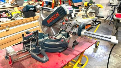 DESCRIPTION: 12" SLIDING COMPOUND MITER SAW BRAND/MODEL: BOSCH 5412L LOCATION: WAREHOUSE QTY: 1