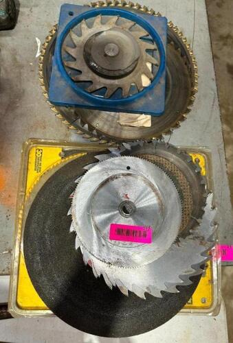 DESCRIPTION: ASSORTED SAW BLADES AND CUT-OFF WHEELS AS SHOWN LOCATION: WAREHOUSE QTY: 1