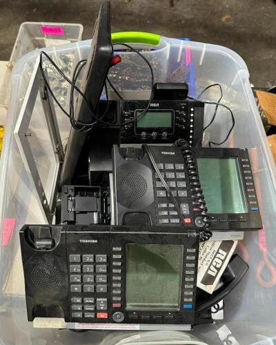 DESCRIPTION: ASSORTED PHONE SYSTEMS LOCATION: WAREHOUSE QTY: 1
