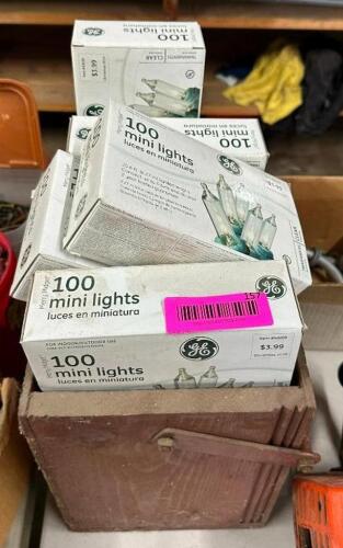 DESCRIPTION: (10) BOXES OF MINI STRING LIGHTS LOCATION: WAREHOUSE QTY: 10