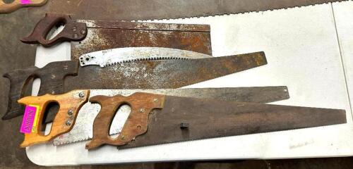 DESCRIPTION: ASSORTED SAWS AS SHOWN LOCATION: WAREHOUSE QTY: 1
