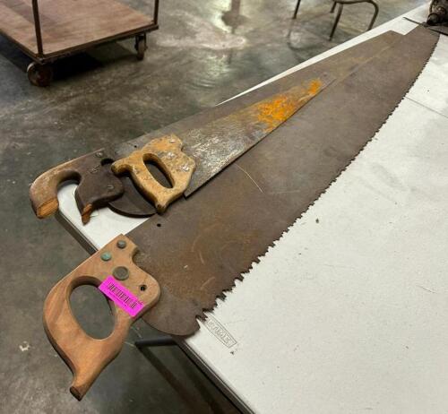 DESCRIPTION: ASSORTED LONG SAWS AS SHOWN LOCATION: WAREHOUSE QTY: 1