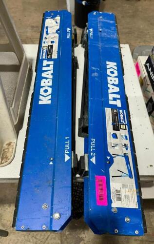 DESCRIPTION: (2) SAW HORSES BRAND/MODEL: KOBALT LOCATION: BACK WAREHOUSE QTY: 2