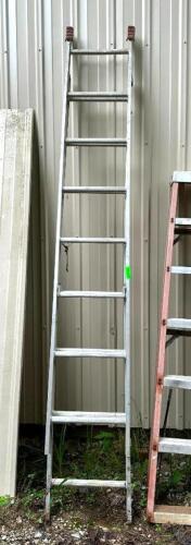 DESCRIPTION: 16' ALUMINUM EXTENSION LADDER BRAND/MODEL: WERNER LOCATION: BACK SHED QTY: 1