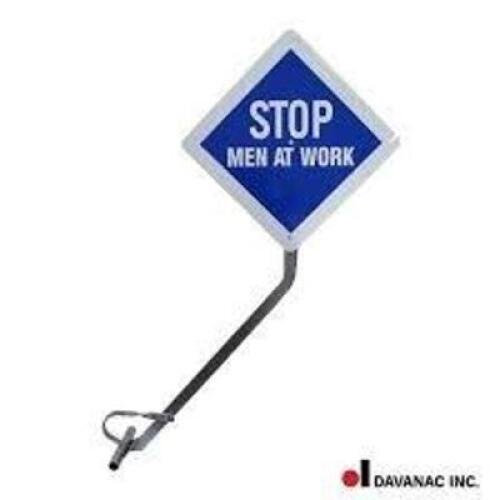 DESCRIPTION: (1) CAUTION SIGN BRAND/MODEL: RAILHEAD INFORMATION: "STOP MEN AT WORK" BLUE SIGN RETAIL$: $135.47 EA QTY: 1