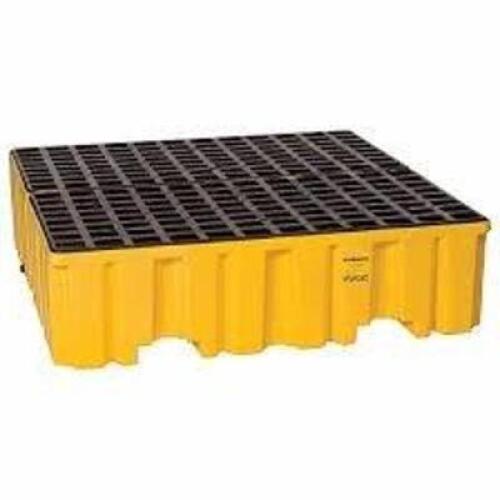 DESCRIPTION: (1) SPILL PALLET BRAND/MODEL: EAGLE #35U069 INFORMATION: YELLOW, FOR 4 DRUMS, 132 GAL SPILL CAPACITY SIZE: 51" X 52-1/2" X 13-3/4" RETAIL