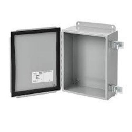DESCRIPTION: (1) JUNCTION BOX BRAND/MODEL: NVENT #A1614CHQR INFORMATION: GRAY, STEEL RETAIL$: $287.99 EA QTY: 1