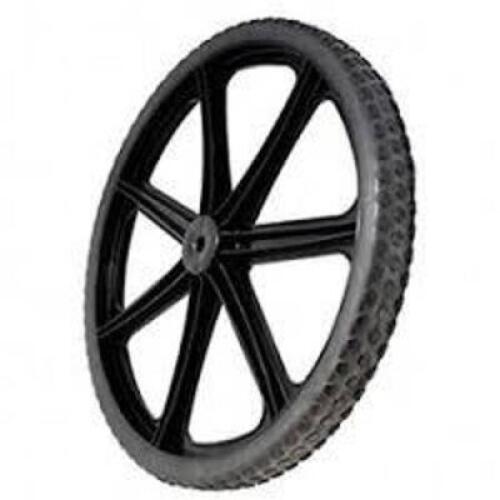 DESCRIPTION: (4) CART WHEELS BRAND/MODEL: RUBBERMAID #FG7888M1BLA INFORMATION: BLACK, RUBBER, SEE INSPECTION SIZE: 20" RETAIL$: $64.08 EA QTY: 4