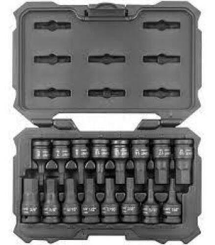 DESCRIPTION: (1) HEX BIT SOCKET SET BRAND/MODEL: PARAMOUNT INFORMATION: 16 PIECES, METRIC SIZE: 1/2" DRIVE RETAIL$: $130.59 EA QTY: 1