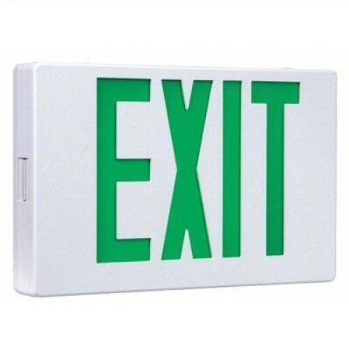 DESCRIPTION: (3) EMERGENCY EXIT LIGHTS, BATTERY BACKUP BRAND/MODEL: ALL-PRO #16U390 INFORMATION: GREEN LED, WHITE RETAIL$: $58.07 EA QTY: 3