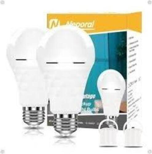 DESCRIPTION: (6) RECHARGABLE LIGHT BULBS BRAND/MODEL: NEPORAL SIZE: 6000K RETAIL$: $5.00 EA QTY: 6