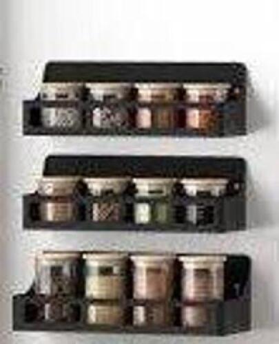 DESCRIPTION: (1) PACK OF (3) MAGNETIC SPICE RACK BRAND/MODEL: ZEEMART INFORMATION: BLACK RETAIL$: $13.99 EA QTY: 1