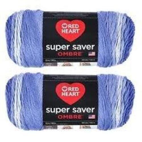 DESCRIPTION: (6) SUPER SAVER YARN YARN BRAND/MODEL: RED HEART INFORMATION: BAJA BLUE SIZE: 482 YARDS RETAIL$: $7.48 EA QTY: 6