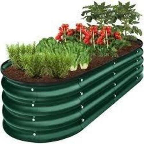 DESCRIPTION: (1) METAL OVAL GARDEN BED PLANTER BOX BRAND/MODEL: BESTCHOICE #SKY6816 SIZE: 4X2X1 RETAIL$: $39.98 EA QTY: 1