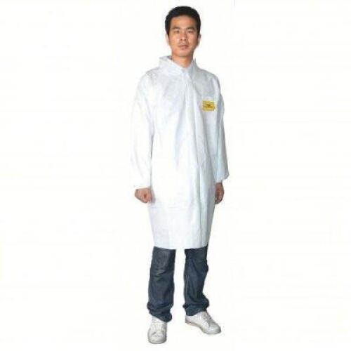 DESCRIPTION: (5) PACKS OF (8) DISPOSABLE LAB COAT BRAND/MODEL: CONDOR #30C560 SIZE: MED RETAIL$: $42.27 EA QTY: 5