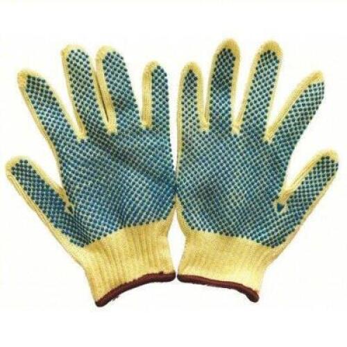 DESCRIPTION: (1) PACK OF (12) COATED WORK GLOVES BRAND/MODEL: CONDOR #48UR42 INFORMATION: BLUE AND YELLOW SIZE: SIZE 7 RETAIL$: $186.00 EA QTY: 1