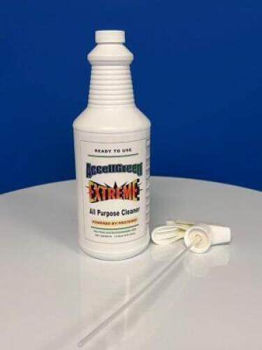 DESCRIPTION: (6) BASE DECK TAPE CLEANER BRAND/MODEL: ACCELLGREEN EXTREME SIZE: 1 QT RETAIL$: $8.00 EA QTY: 6