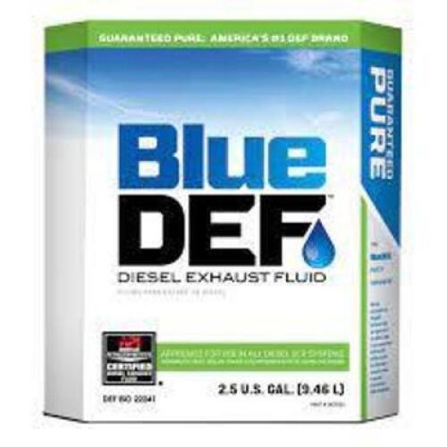 DESCRIPTION: (1) BOX OF DIESEL EXHAUST FLUID BRAND/MODEL: BLUEDEF RETAIL$: $30.00 SIZE: 2.5 GAL QTY: 1