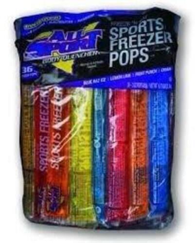 DESCRIPTION: (2) BAGS OF (36) FREEZER POPS BRAND/MODEL: ALL SPORT INFORMATION: ASSORTED FLAVORS RETAIL$: $42.25 EA QTY: 2