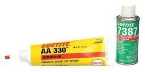 DESCRIPTION: (4) ACRYLIC ADHESIVE BRAND/MODEL: LOCTITE #4KL15 INFORMATION: AA 330, ACTIVATOR CURED, 250 ML, SYRINGE, YELLOW, GEL RETAIL$: $169.66 EA Q