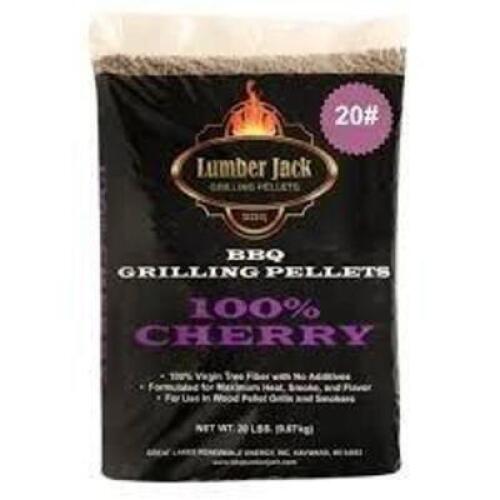 DESCRIPTION: (1) BAG OF GRILLING PELLETS BRAND/MODEL: LUMBERJACK INFORMATION: CERISIER SIZE: 20 LB RETAIL$: $10.00 EA QTY: 1