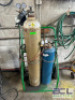 ACETYLENE CART W/ TANKS, TORCH. AND HOSE. - 2