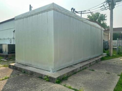20' X 9' BALLY OUTDOOR WALK IN FREEZER W/ FLOOR AND RUBBER ROOF.